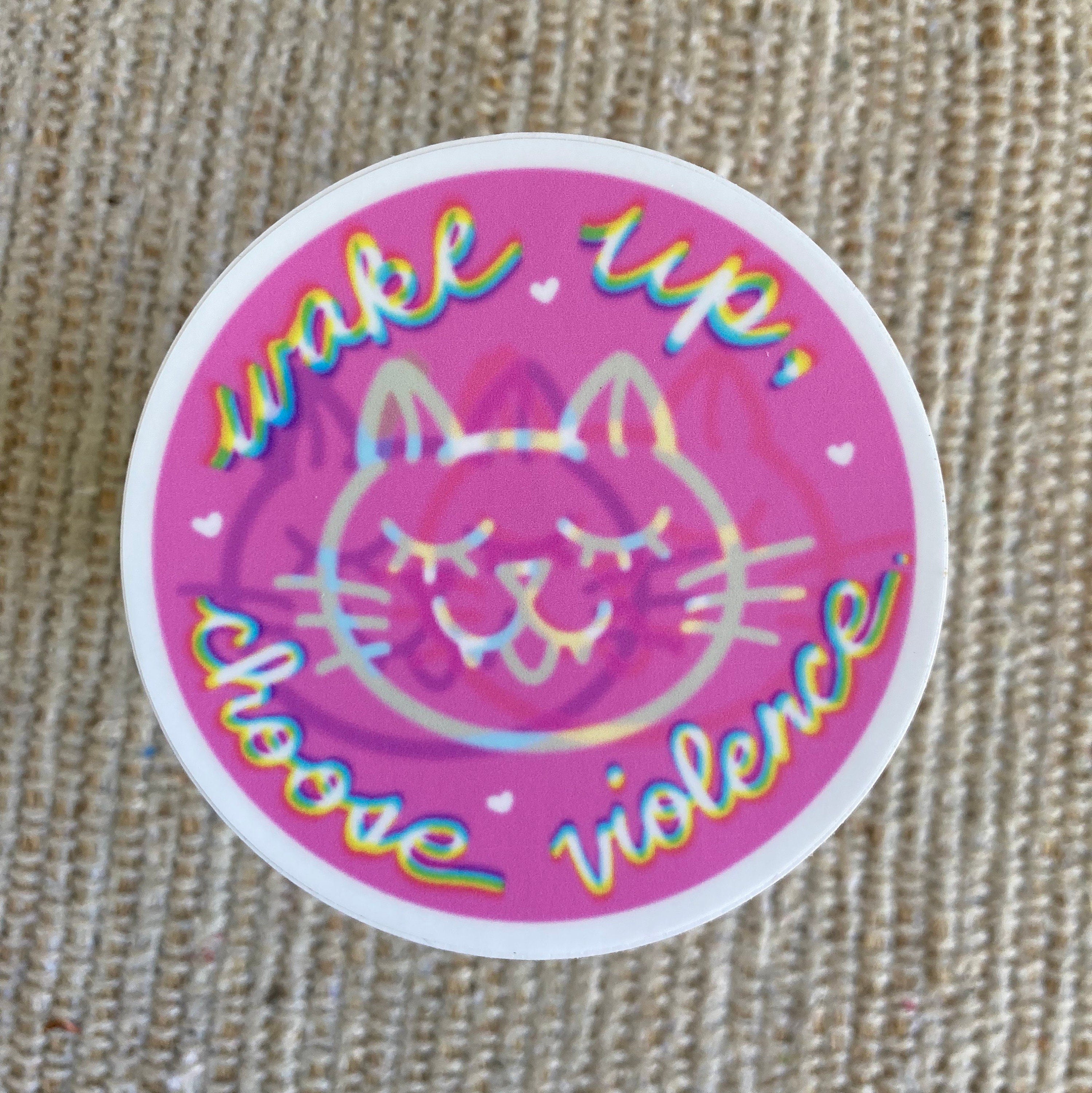 *:･ﾟ✧*:･ﾟSassy Cat Sticker *:･ﾟ✧*:･ﾟCute Cat Sticker Laptop Sticker Vinyl Sticker Water Bottle Sticker Funny Sticker Custom Design Kawaii Pink Colorful Rainbow Meme