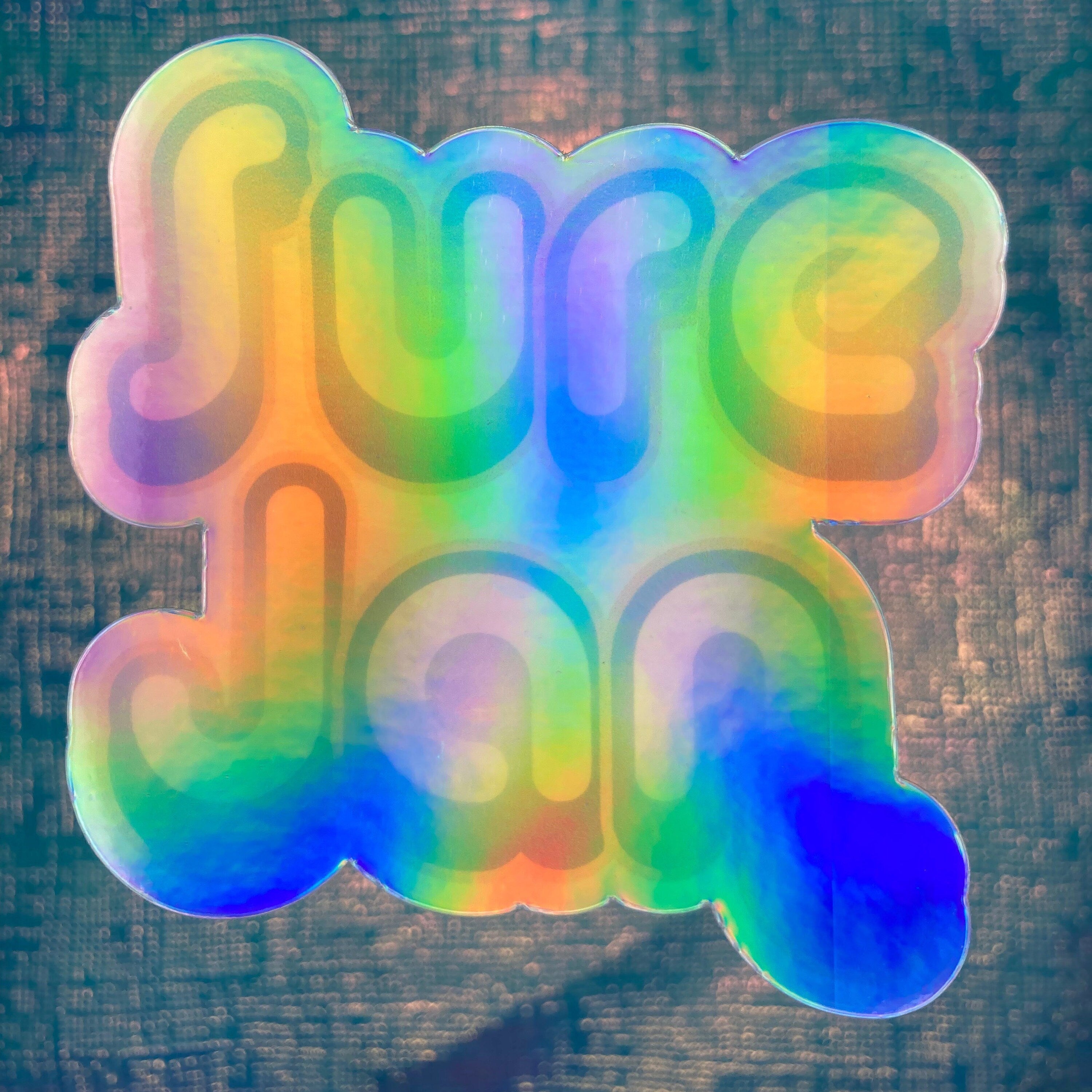 *:･ﾟ✧*:･ﾟSure Jan Holographic Sticker *:･ﾟ✧*:･ﾟHolographic Vinyl Sticker Funny Meme Decal Laptop Sticker
