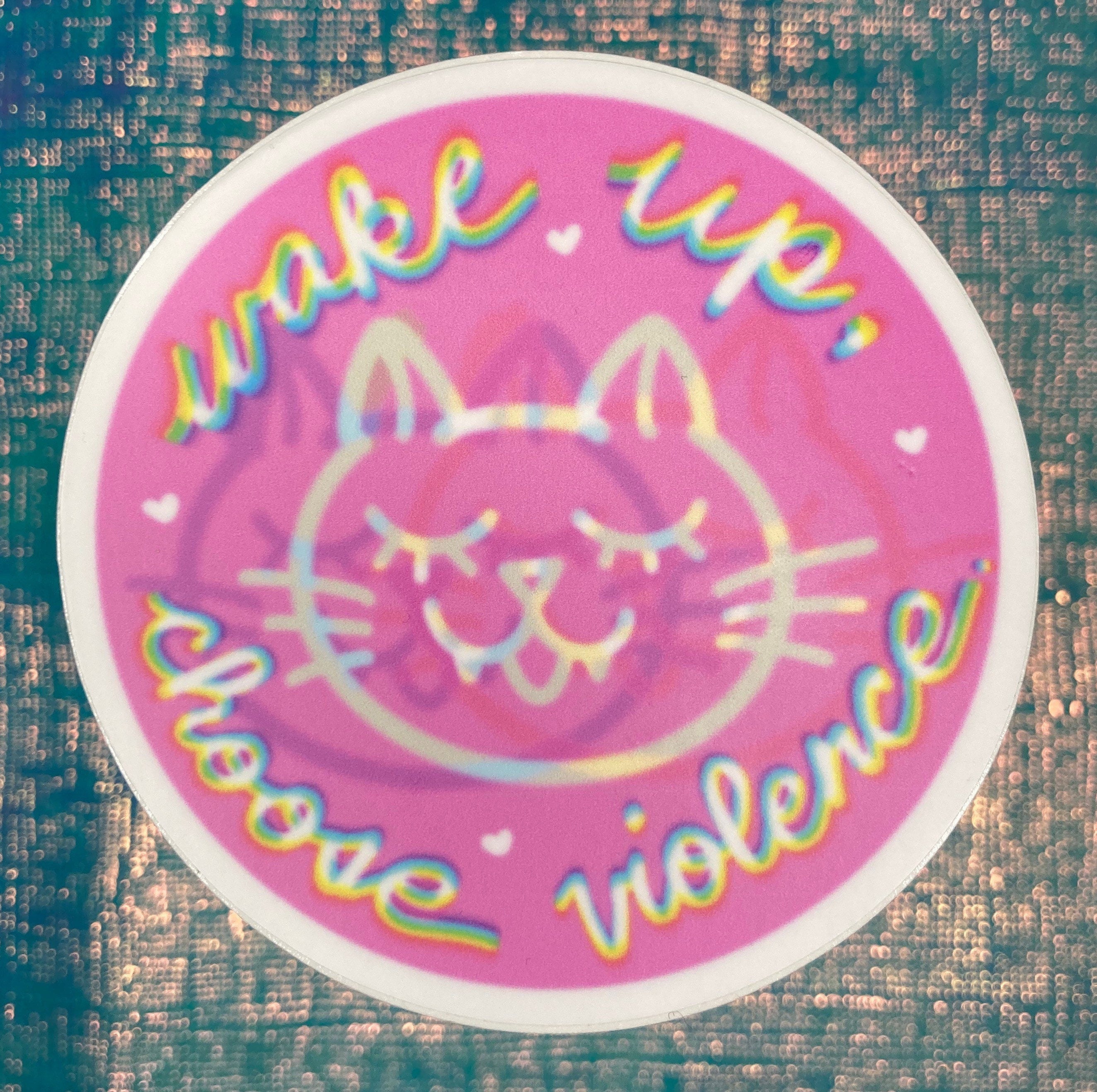 *:･ﾟ✧*:･ﾟSassy Cat Sticker *:･ﾟ✧*:･ﾟCute Cat Sticker Laptop Sticker Vinyl Sticker Water Bottle Sticker Funny Sticker Custom Design Kawaii Pink Colorful Rainbow Meme