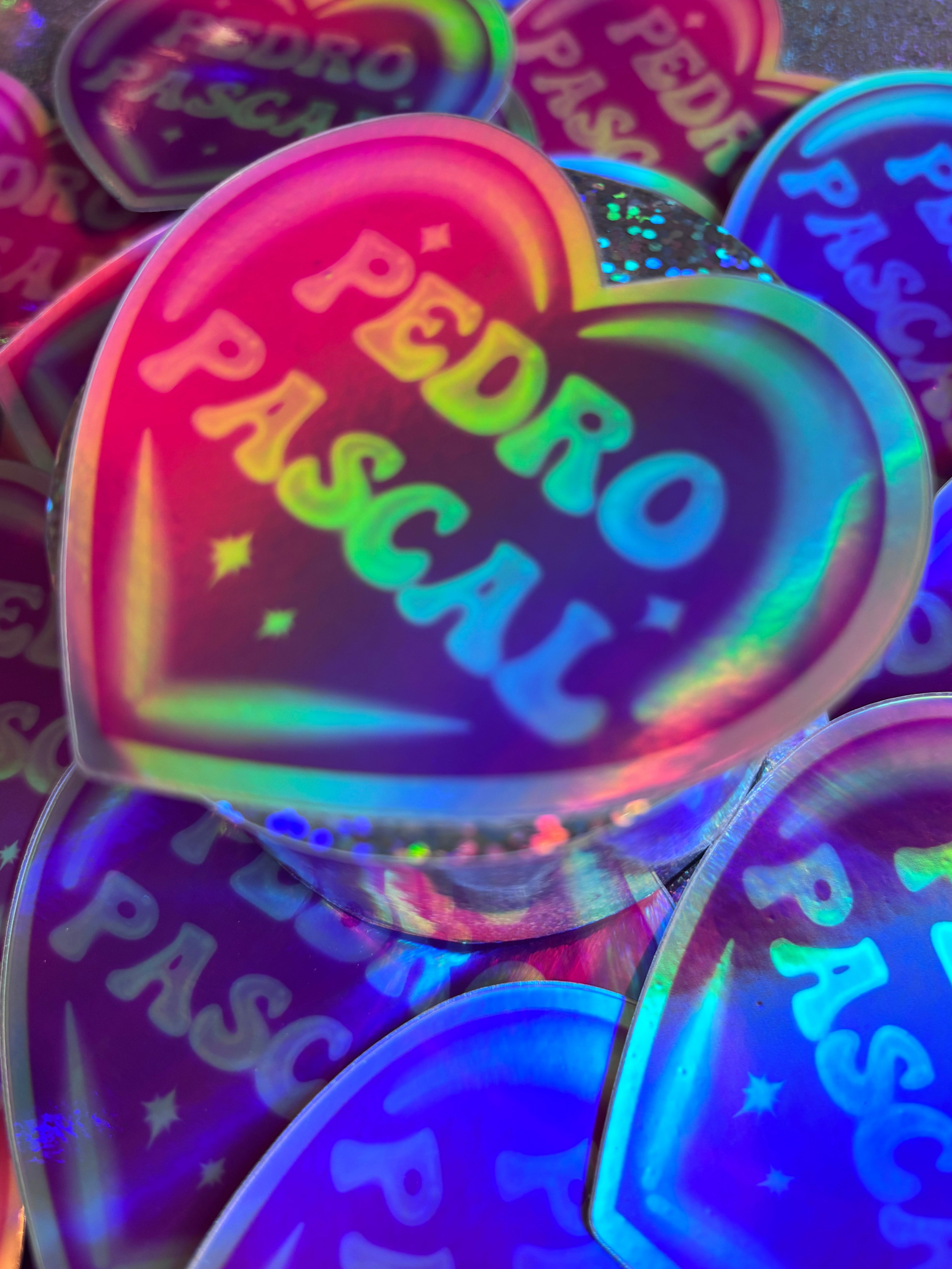 *:･ﾟ✧*:･ﾟPedro Pascal Sticker *:･ﾟ✧*:･ﾟHolographic Vinyl Sticker Holographic Sticker Pedro Pascal Sticker Cute Sticker Holo Sticker