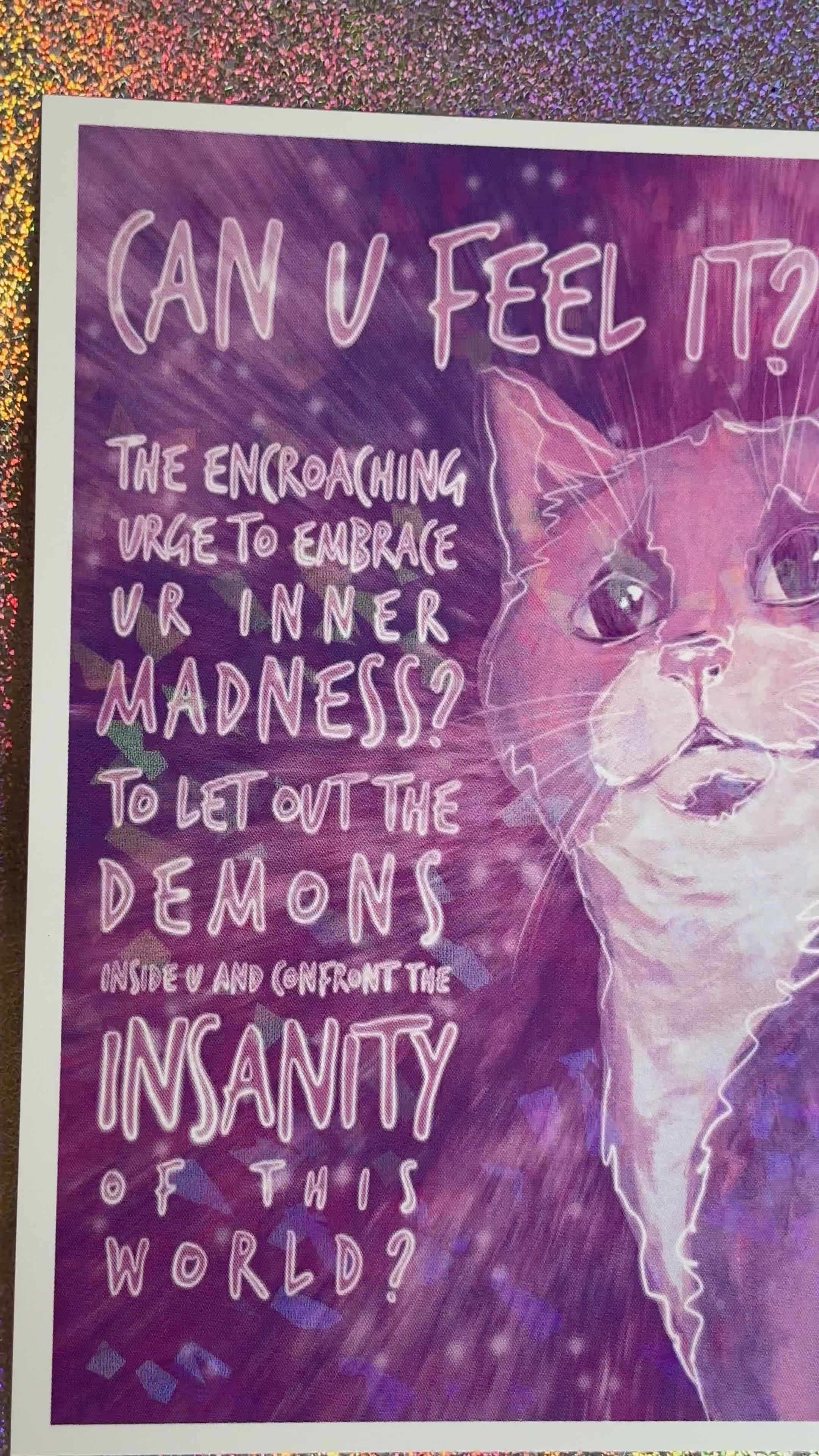*:･ﾟ✧*:･ﾟExistential Shae *:･ﾟ✧*:･ﾟFunny Cat Art Print Meme Cat Digital Art 4x5 Print