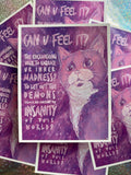 *:･ﾟ✧*:･ﾟExistential Shae *:･ﾟ✧*:･ﾟFunny Cat Art Print Meme Cat Digital Art 4x5 Print