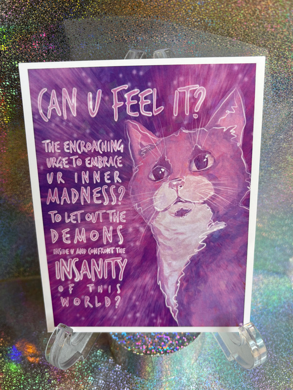 *:･ﾟ✧*:･ﾟExistential Shae *:･ﾟ✧*:･ﾟFunny Cat Art Print Meme Cat Digital Art 4x5 Print