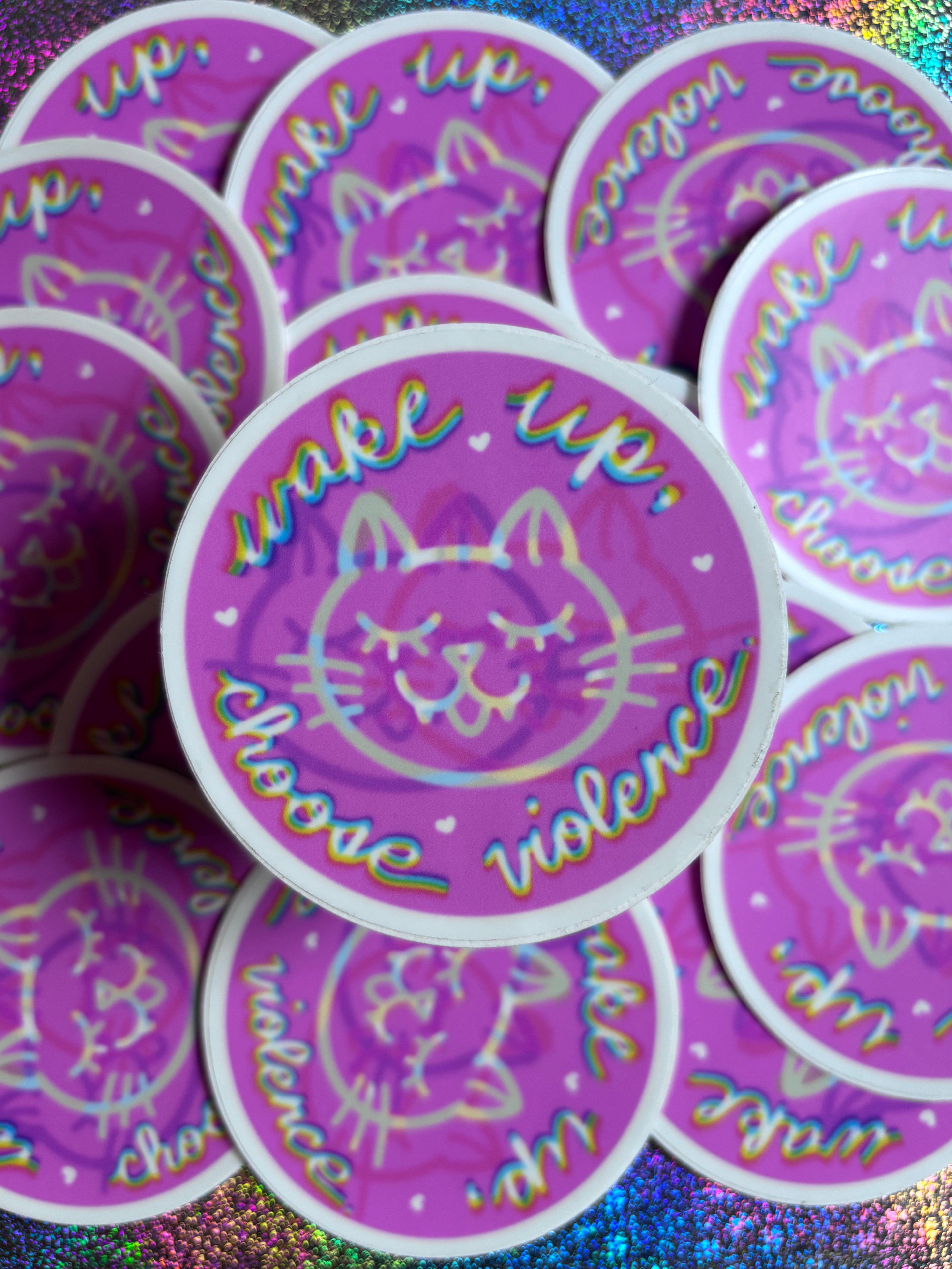 *:･ﾟ✧*:･ﾟSassy Cat Sticker *:･ﾟ✧*:･ﾟCute Cat Sticker Laptop Sticker Vinyl Sticker Water Bottle Sticker Funny Sticker Custom Design Kawaii Pink Colorful Rainbow Meme