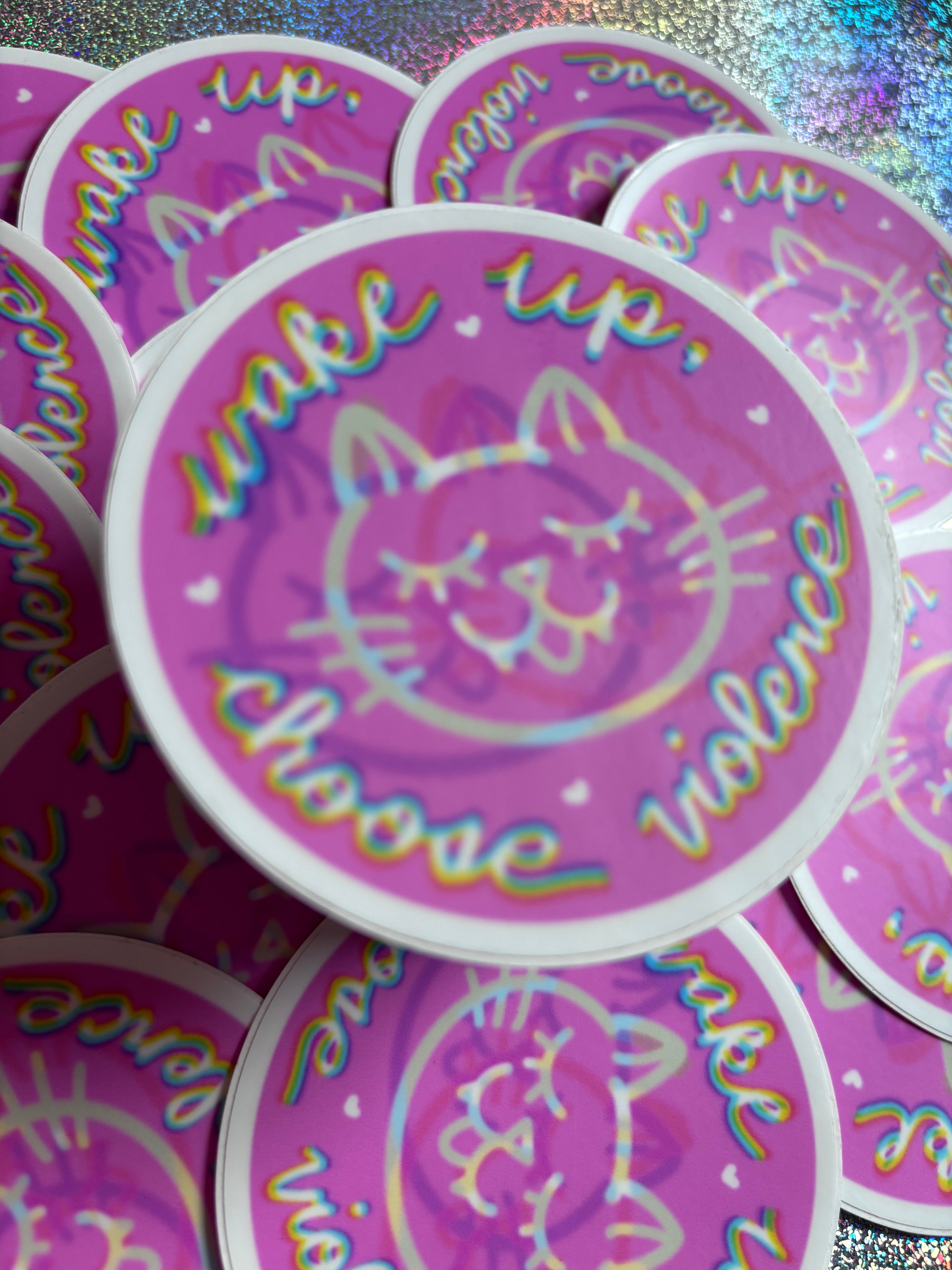 *:･ﾟ✧*:･ﾟSassy Cat Sticker *:･ﾟ✧*:･ﾟCute Cat Sticker Laptop Sticker Vinyl Sticker Water Bottle Sticker Funny Sticker Custom Design Kawaii Pink Colorful Rainbow Meme